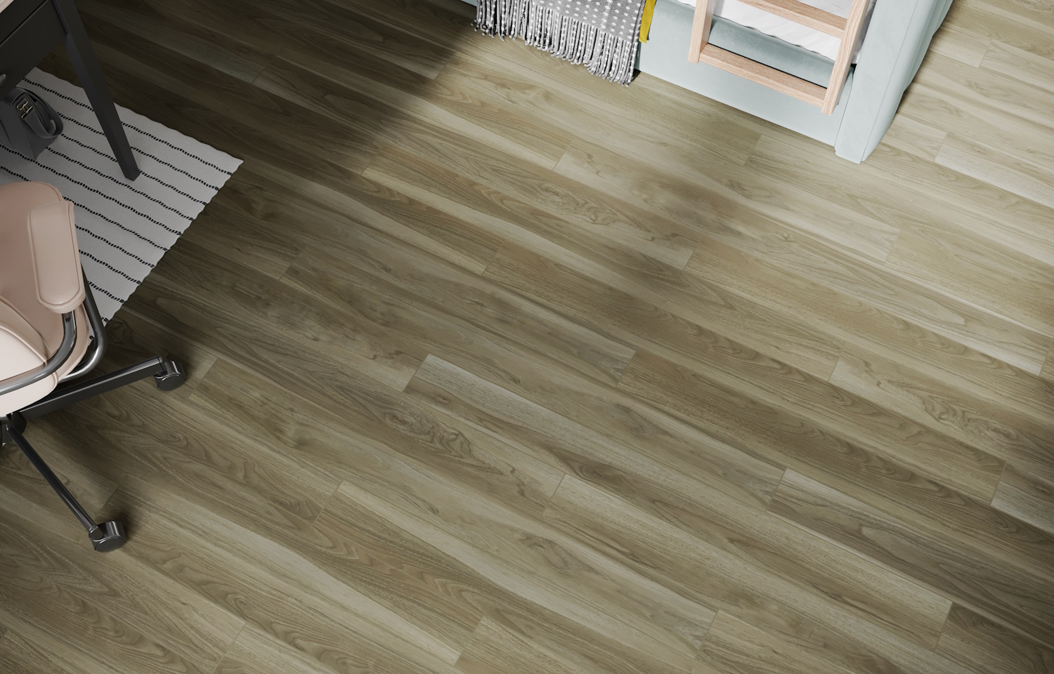 Кварцвиниловый SPC ламинат Art East Art Stone Орех Форте 151-ASP 1220×181×6 фото в интерьере